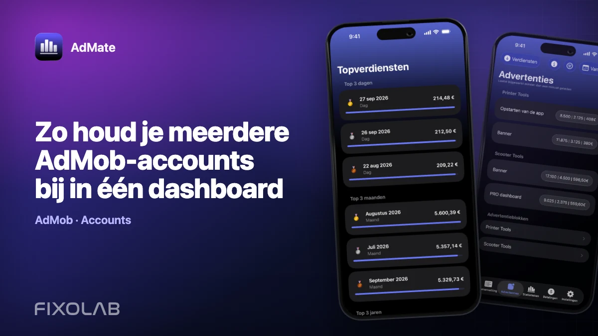 Zo houd je meerdere AdMob-accounts bij in één dashboard