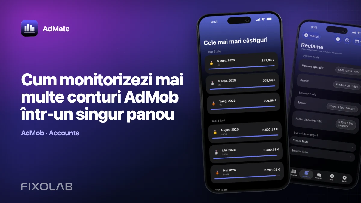 Cum monitorizezi mai multe conturi AdMob într-un singur panou