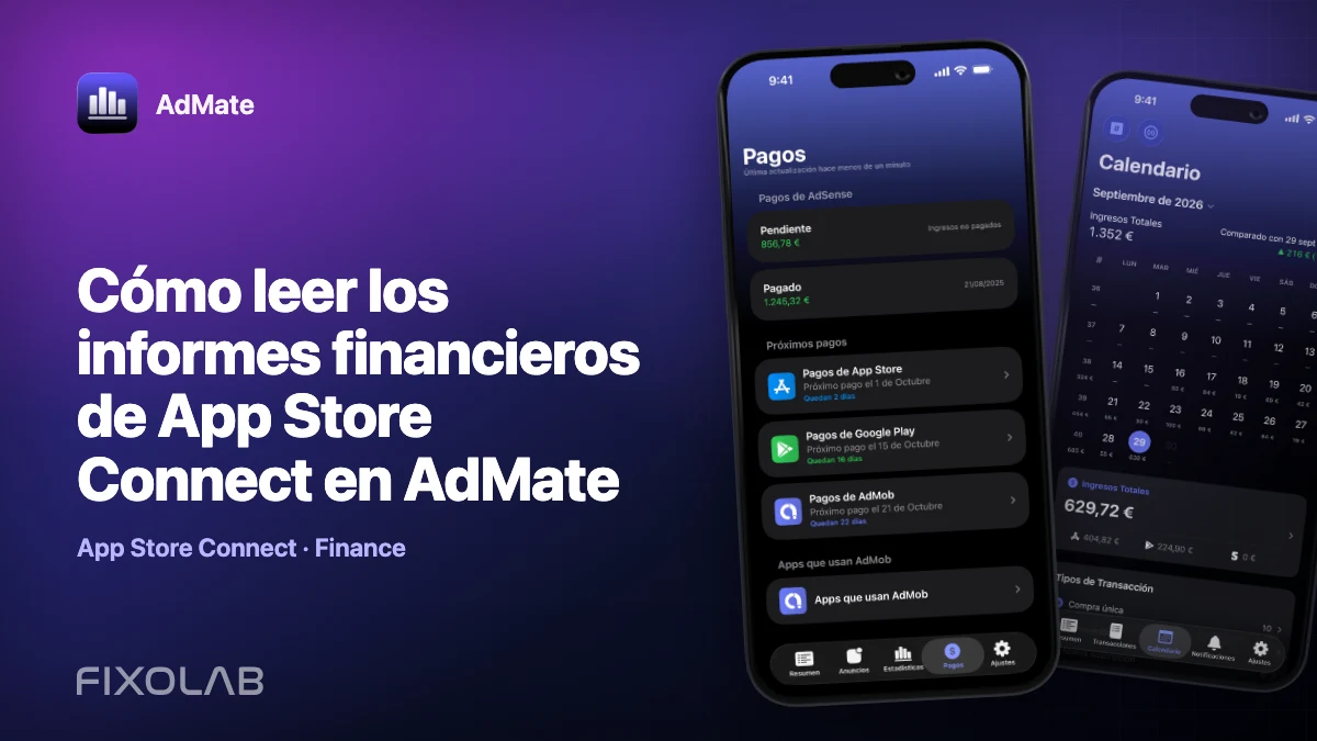 Cómo leer los informes financieros de App Store Connect en AdMate Cómo leer los informes financieros de App Store Connect en AdMate