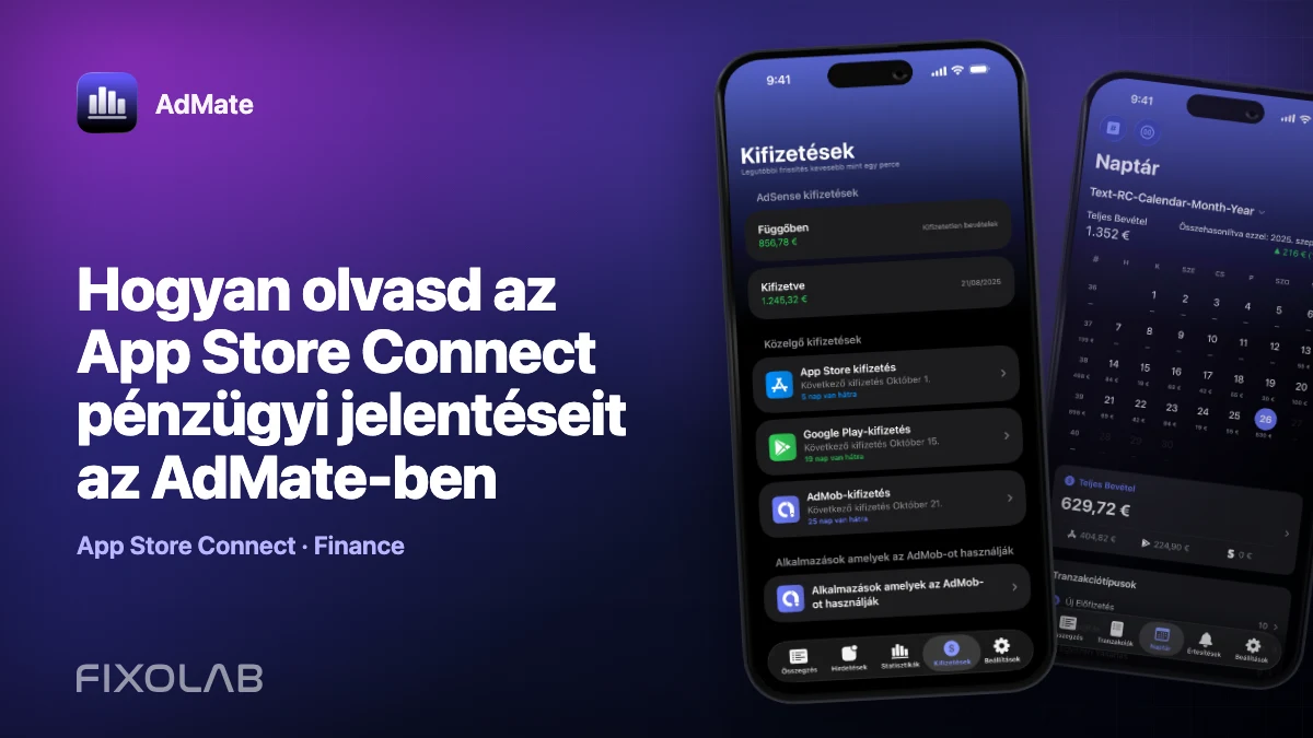 Hogyan olvasd az App Store Connect pénzügyi jelentéseit az AdMate-ben Hogyan olvasd az App Store Connect pénzügyi jelentéseit az AdMate-ben