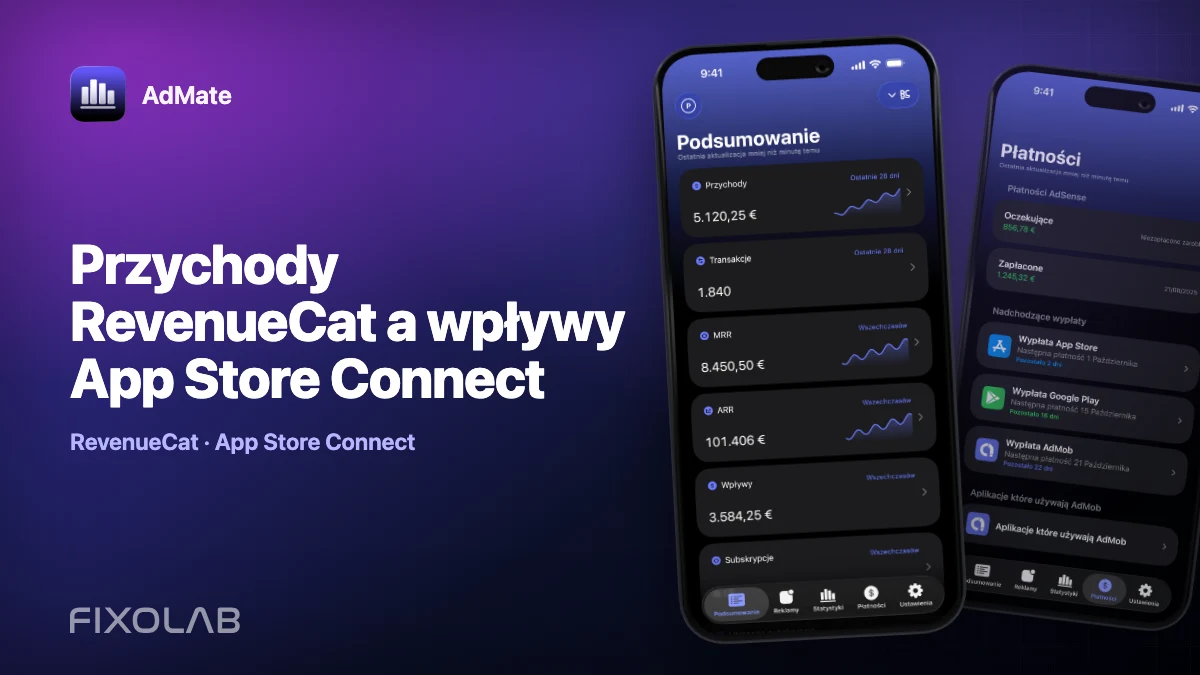 Przychody RevenueCat a wpływy App Store Connect