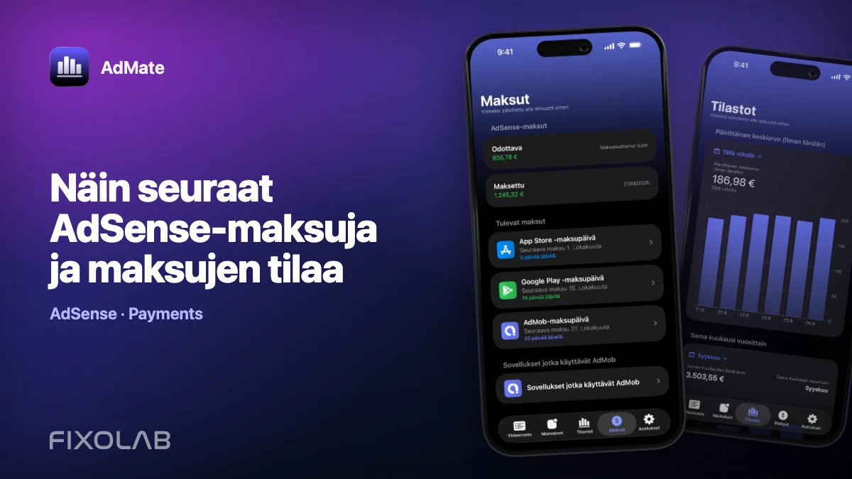 Näin seuraat AdSense-maksuja ja maksujen tilaa