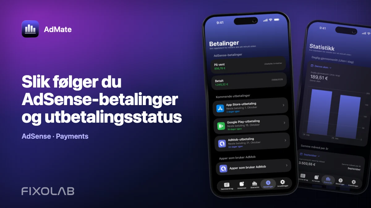 Slik følger du AdSense-betalinger og utbetalingsstatus