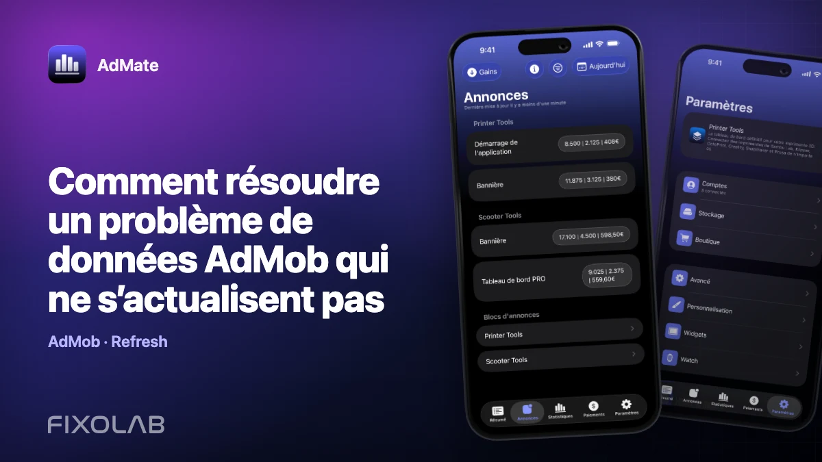 Comment résoudre un problème de données AdMob qui ne s’actualisent pas Comment résoudre un problème de données AdMob qui ne s’actualisent pas