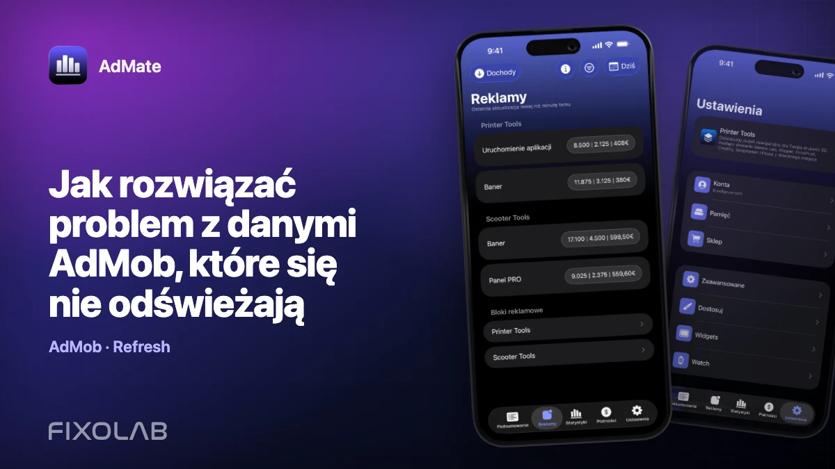 Jak rozwiązać problem z danymi AdMob, które się nie odświeżają