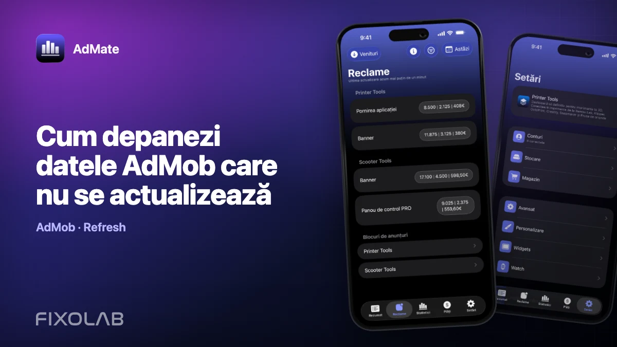Cum depanezi datele AdMob care nu se actualizează