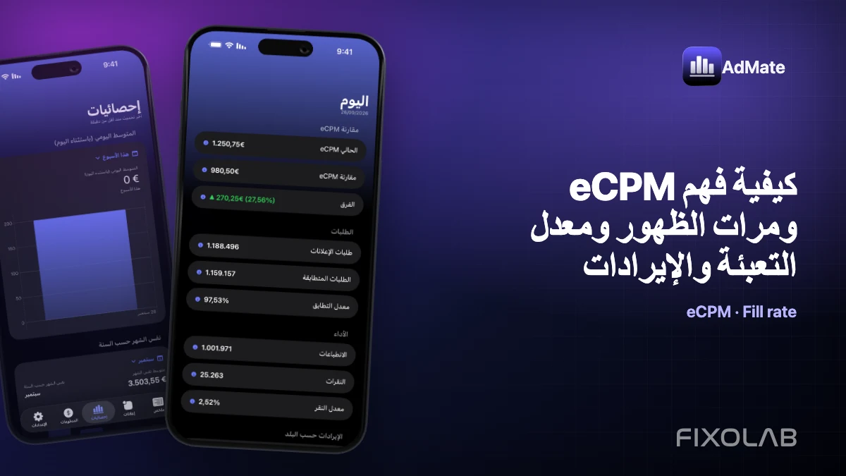 كيفية فهم eCPM ومرات الظهور ومعدل التعبئة والإيرادات