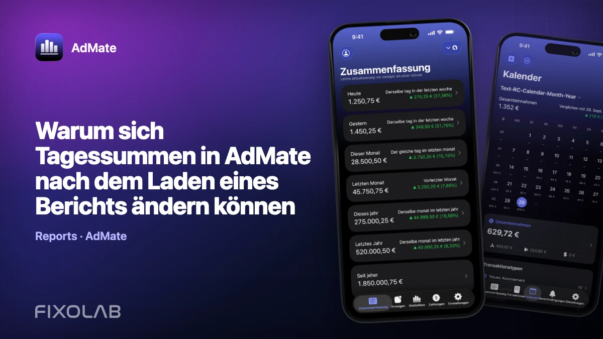 Warum sich Tagessummen in AdMate nach dem Laden eines Berichts ändern können Warum sich Tagessummen in AdMate nach dem Laden eines Berichts ändern können