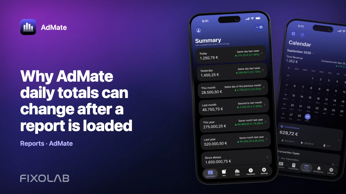 Why AdMate daily totals can change after a report is loaded