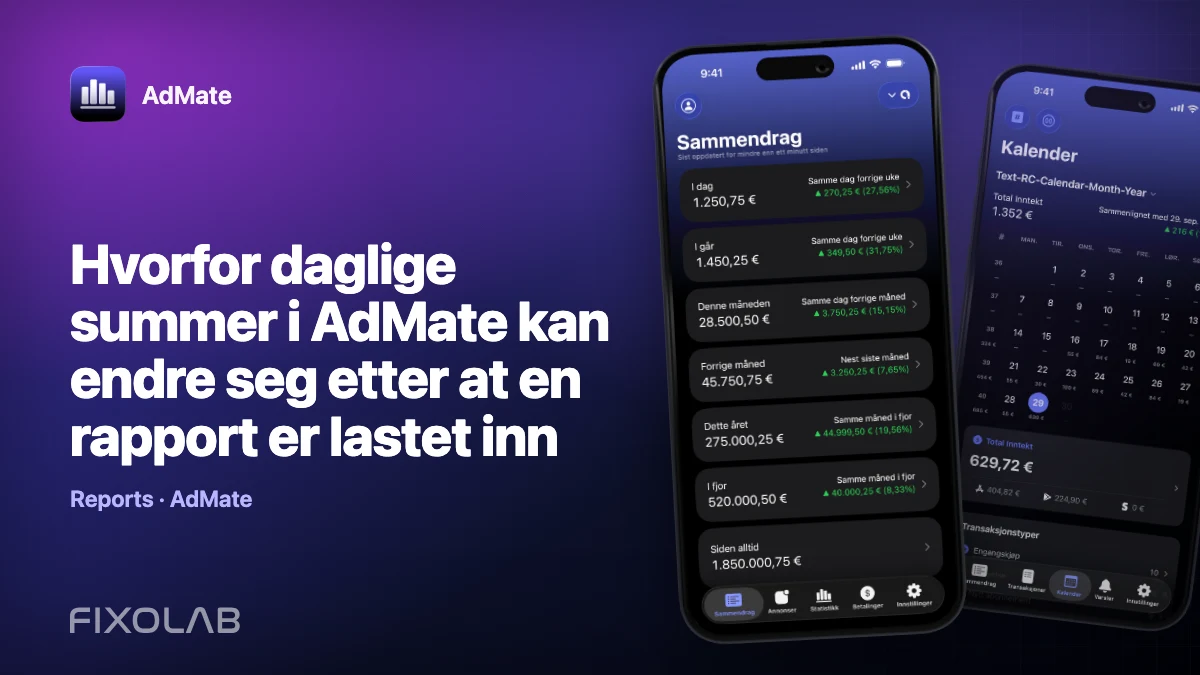 Hvorfor daglige summer i AdMate kan endre seg etter at en rapport er lastet inn Hvorfor daglige summer i AdMate kan endre seg etter at en rapport er lastet inn