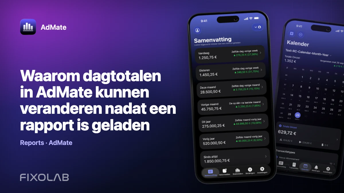 Waarom dagtotalen in AdMate kunnen veranderen nadat een rapport is geladen