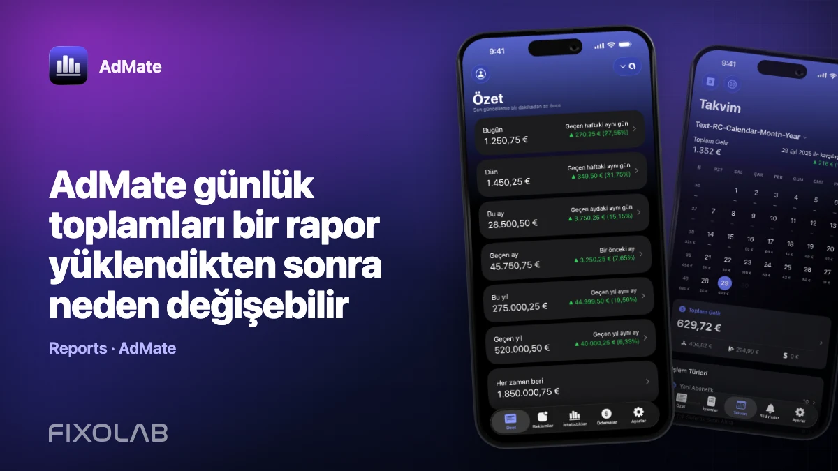 AdMate günlük toplamları bir rapor yüklendikten sonra neden değişebilir AdMate günlük toplamları bir rapor yüklendikten sonra neden değişebilir